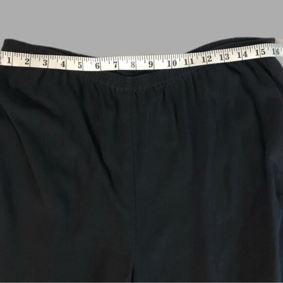 Eileen Fisher Black Elastic Waist Pull-on Straight Leg Pants Size Medium - Picture 3 of 9